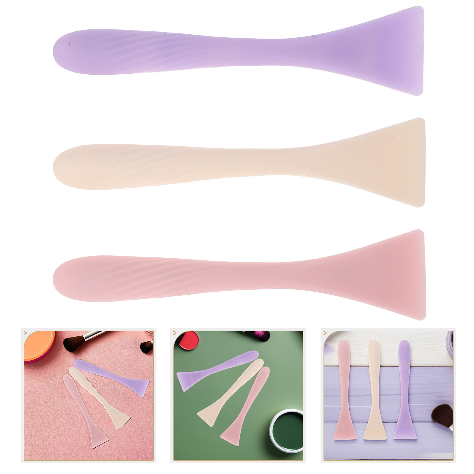 Face Mask Silicone - Ensemble de 3 pinceaux en silicone