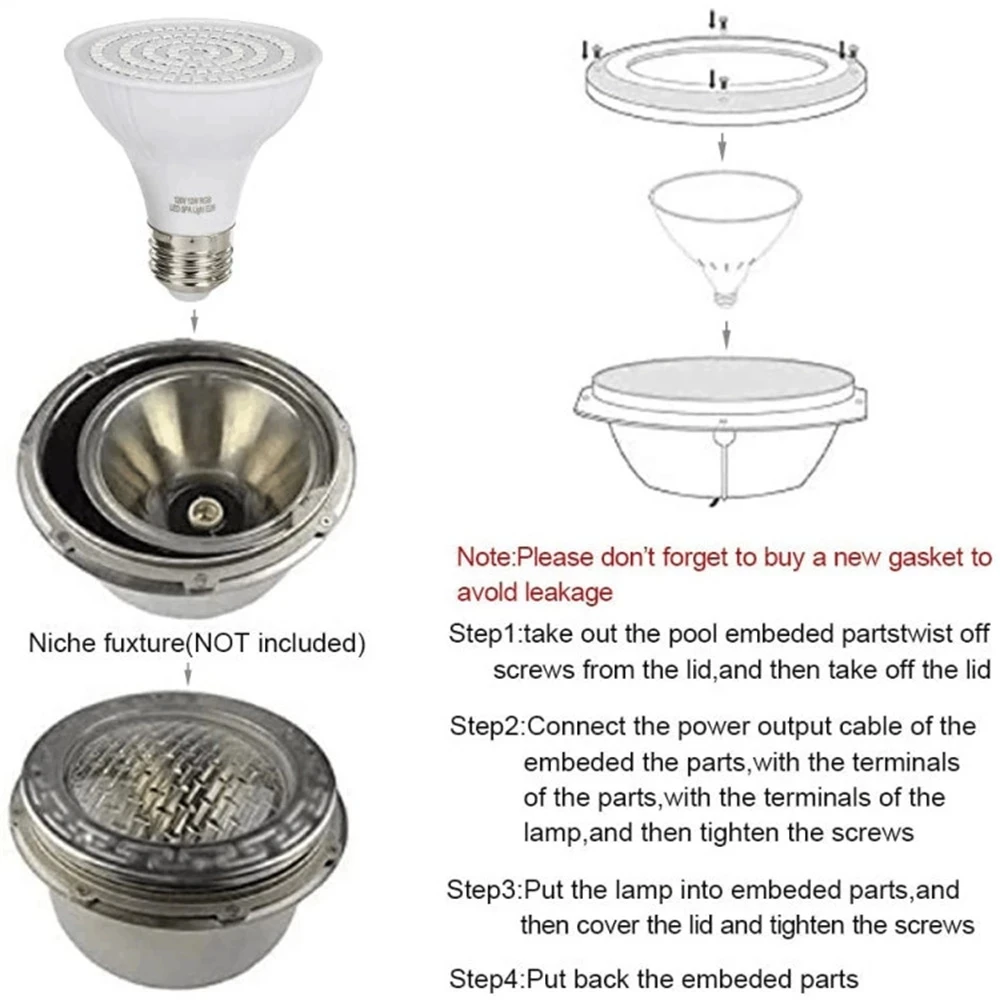 Lumière de piscine LED E27 E26 - Xy Spa & Wellness George Town Reviews avis et prix